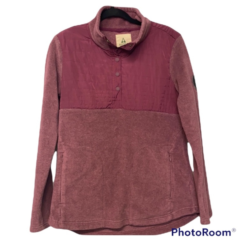 Ascend Women's Trek Fleece Pullover Jacket Size M Color Plum Wine